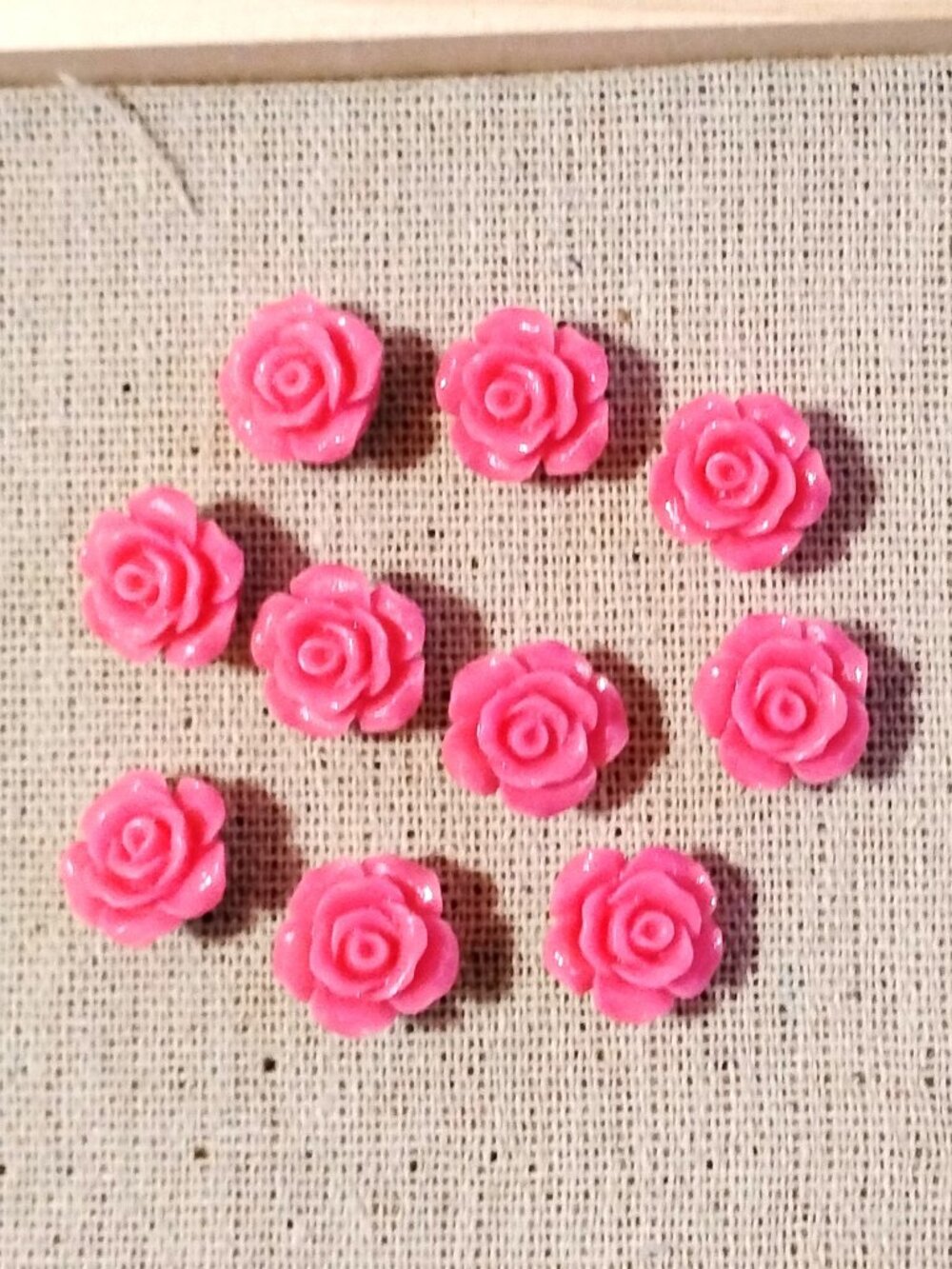 10 Pcs Pretty Rose Pink Decorative Roses Display Memo Bulletin Board Push Pins